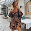 Off Shoulder Leopard Print Dress