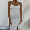 Elegant White String Sleeveless Dress