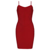 High Waist Red Mini Slip Dress