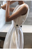 Solid White Black Fashion Elegant Casual Party Dress 