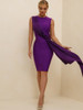 Midi Bandage Purple Bodycon Dress 