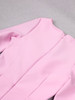 Pink Bandage Dress Women Long Sleeve Bodycon Dress 