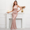 Elegant Off Shoulder Beading Sequin Evening Dress 