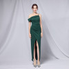  Green Slit Party Maxi Prom Dress