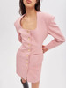 Office Lady Straight Fashion Pink Dress 