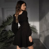 White Mini Puff Long Sleeve A-line Party Dress 