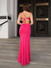 One Shoulder Hollow Out Backless Lace Up Stretch Maxi Dress  