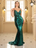  Floor Length Mermaid Evening Night Dress Sleeveless Open Back Blue Dress