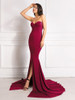  Front Slit Bare Shoulder Red Women's Evening Summer Night Gown Party Maternity Dresses