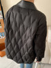 Black Chain Design Cotton Padded Coat 