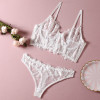  Lingerie Transparent Bra Set Women 2 Piece Lace Underwear