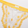Floral Lingerie Set Yellow Women's Underwear 