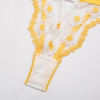 Floral Lingerie Set Yellow Women's Underwear 