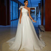 One Shoulder Organza Wedding Dress 2022 For Women Custom Made Robe De Mariee  Elegant A Line Bridal Dresses Newest Wedding