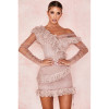 V Neck Long Sleeve Backless Elegant Lace Bodycon Club Party Dress 