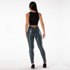  Leather Skinny Jeans Womens Fleece Lined Running Leggings 