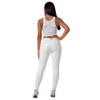 White Leather Pants Womens Faux Leather Jeans 