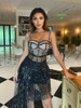Sequined Slim Top + Mini Skirt Two Piece Suit Club Party Evening Set