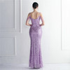 Women Lavender Sequin Dress .
