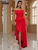 Red Tube Top Asymmetric Wedding Vestidos Robe Elegant Dresses