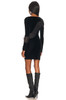  Long Sleevess Flannel Fashion Feather Bodycon Bandage Dress 