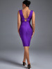  Women Purple Bandage Dress Evening Party Dress Summer Birthday Club Outfits