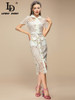  Hollow Out Embroidery Slim Pocket Sexy Buttock Covering Dresses