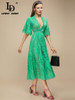  Half sleeve Hollow Out Embroidery Vintage Vacation Party Dress