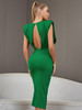  Fold Bodycon Fashion Hollow Out Celebrity Party Dress