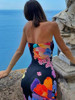 Backless Fringed Slit Holiday Beach Dress 