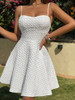  Elegant Chic White Backless Holiday Beach Dress