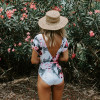Vintage Butterfly Sleeve One-Piece Swim Suits 