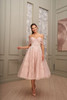 A Line Tea Length Formal Party Evening Gowns Graduation Homecoming Dress