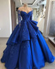  Blue A Line Elegant Evening Dresses 