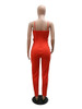 One Piece Outfit Women Suspender Sweetheart Neck Diamond Big Bow Cropped Jumpsuits 