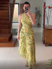 Women's Romantic Floral Print Maxi Dress 