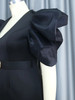  Elegant Puff Sleeve Asymmetrical Split One Piece Long Gowns 