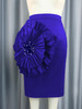 Sequin Layered Flower Applique High Waist Fitted Skirt 