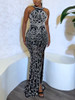 Backless Evening Dresses for Women Luxury Beads Diamonds Embroidery Fish Tail Thigh Slit Maxi Long Dress Party Celebrate Outfits
