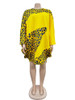 Leopard Printed Oversized Dresses for Women Loose O Neck Batwing Sleeve Knee Length Autumn 2023 New Club Party Clothes