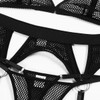 Ellolace Seamless Sexy Lingerie Outfit Sheer Lace Intimate Brazilian See Through Underwear Sensual Erotic Garter Belt Set