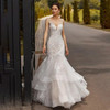 Special Events Tiered Lace Wedding Party Dress