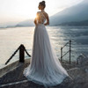  One Shoulder Lace Applique Rustic Bridal Gown Chic Elegant Bride Gown