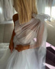 One Shoulder Sleeveless Wedding Party Dress 