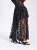  Elegant Lace Patchwork See Through Maxi Dress 