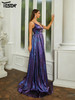  Spaghetti Purple V-neck A-line Chic Elegant Prom Formal Occasion Dresses
