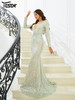 Long Sleeve Sequin Mermaid Evening Dress Floor Length Prom Party Vestidos
