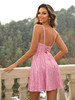 Lace Up Backless Sequin Cami Dress.