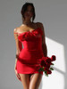 Fashion 3D Flower Spaghetti Strap Dress 