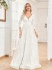 Sequins White Wedding Party Prom Maxi Cocktail Dresses